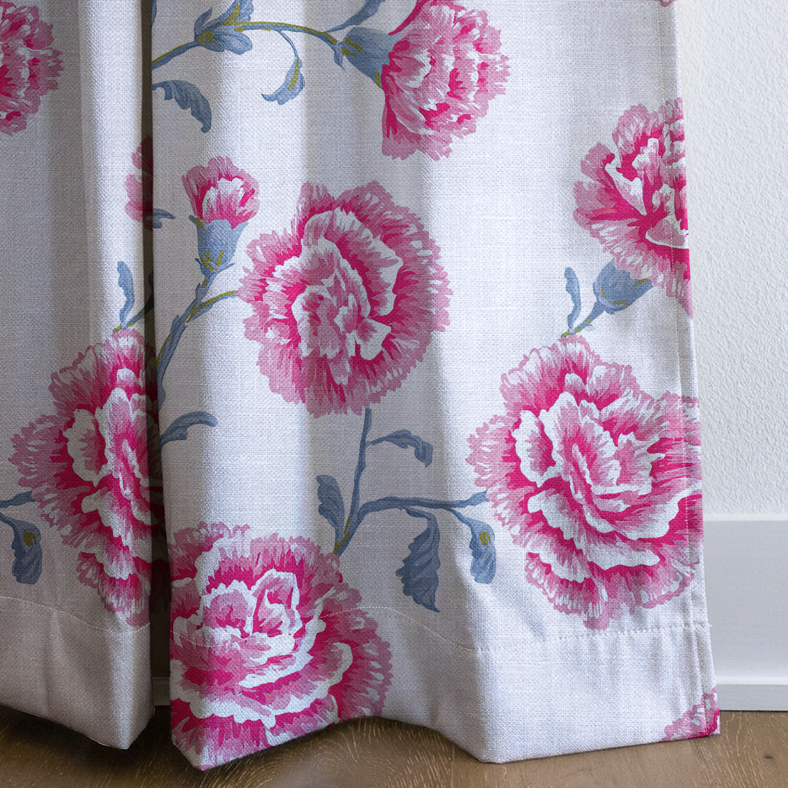Rose Carnation - Drapery — corner closeup