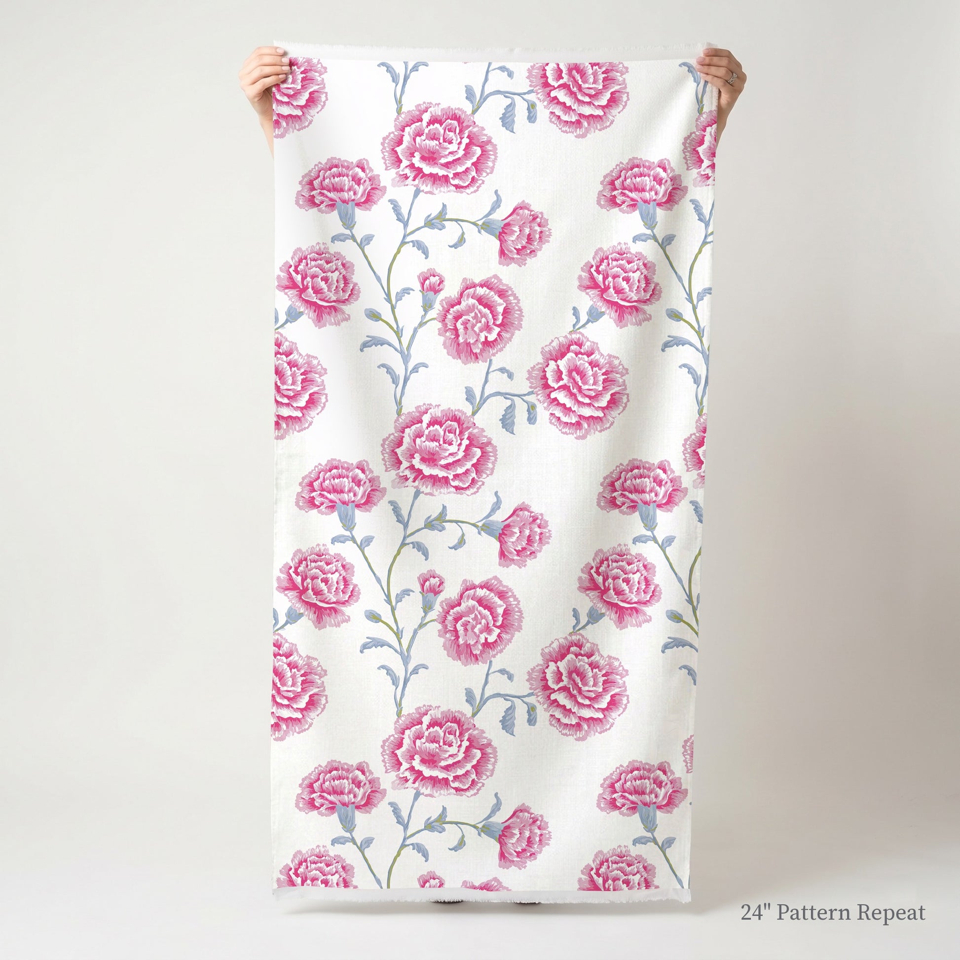 Rose Carnation Fabric by the Yard