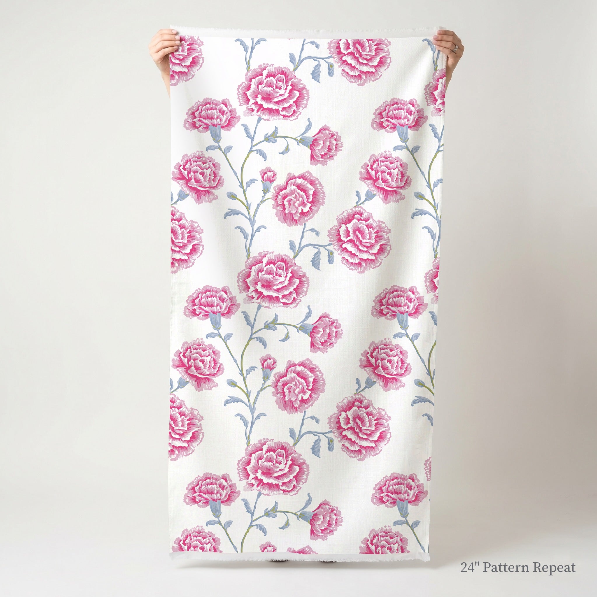 Rose Carnation Fabric by the Yard