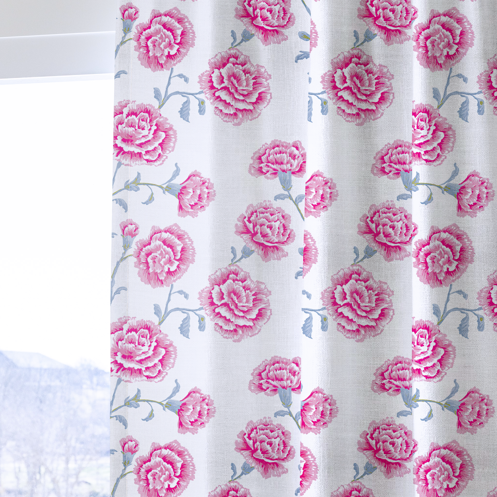 Rose Carnation - Drapery — one panel