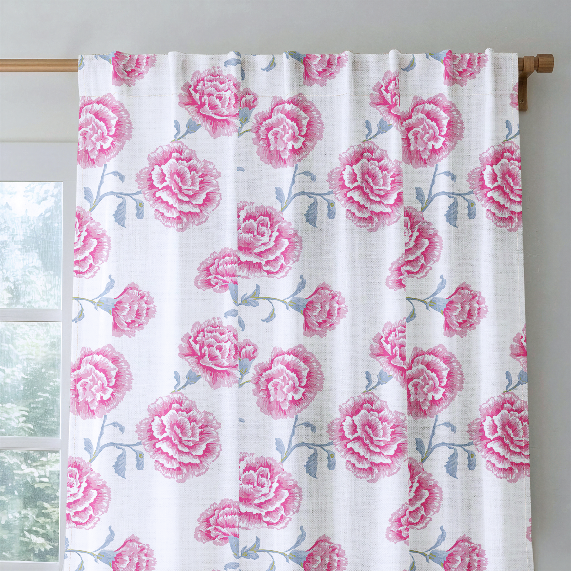 Rose Carnation - Drapery — rod