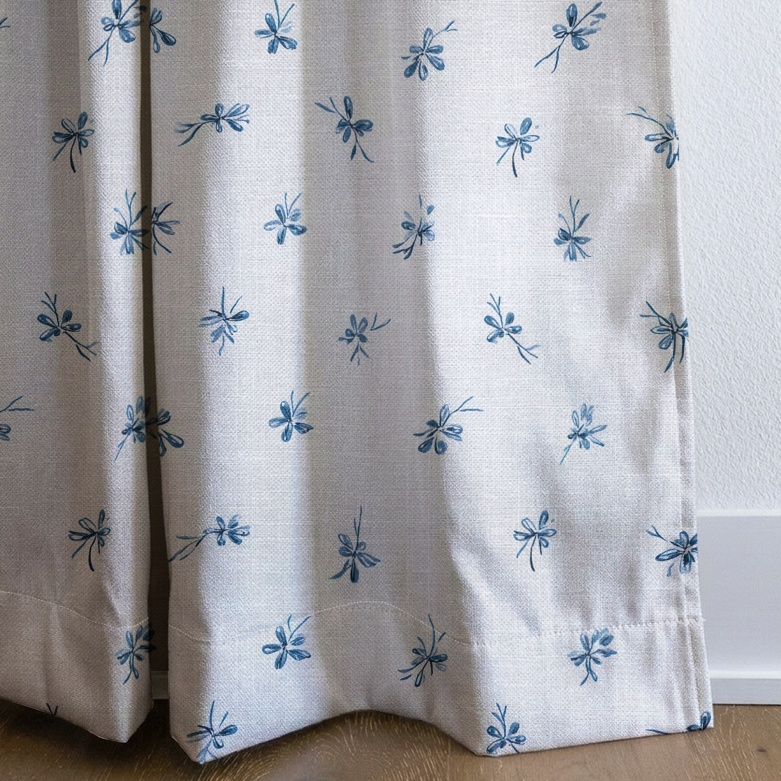 Evie Blue - Drapery — corner closeup