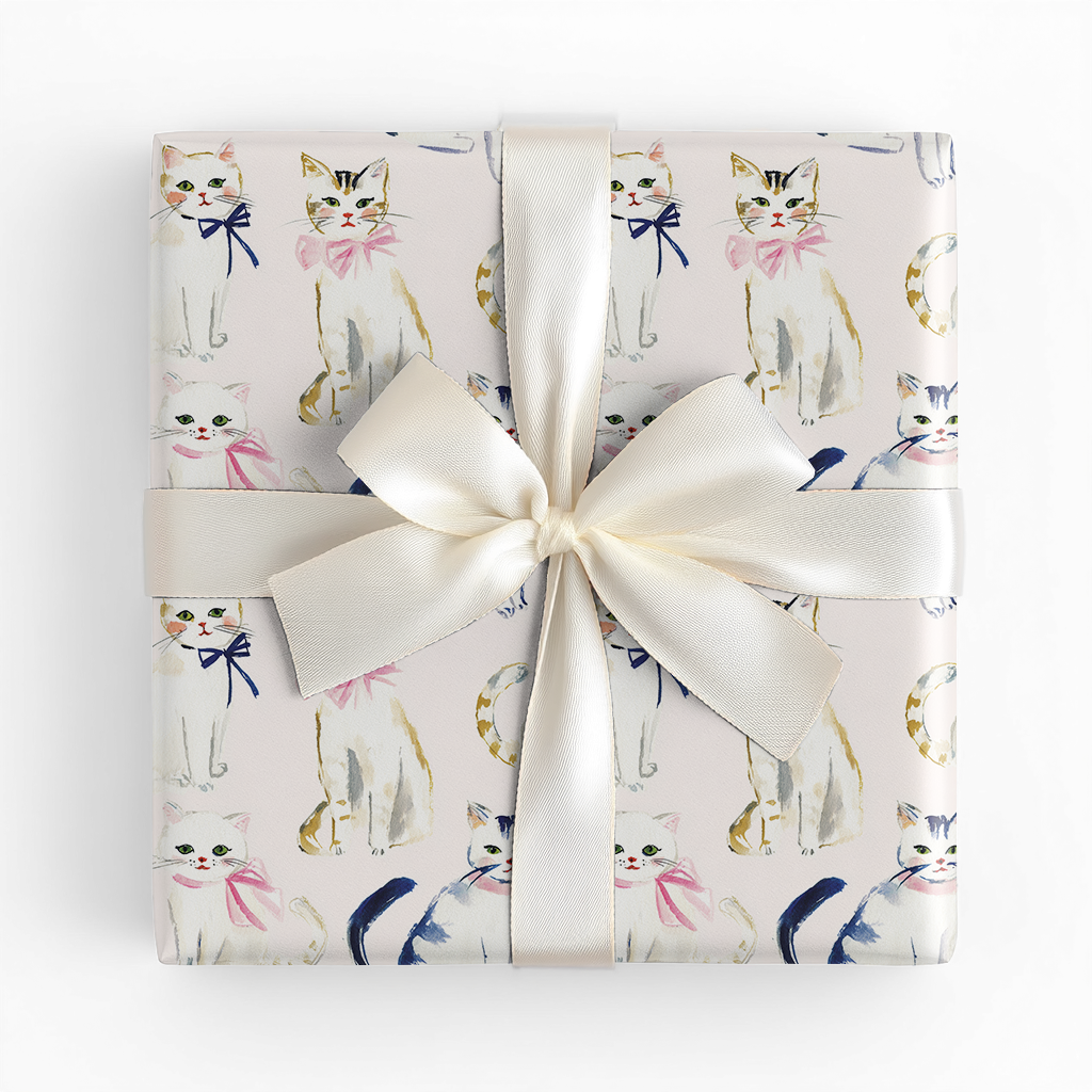 Cats with Bows - Wrapping Paper