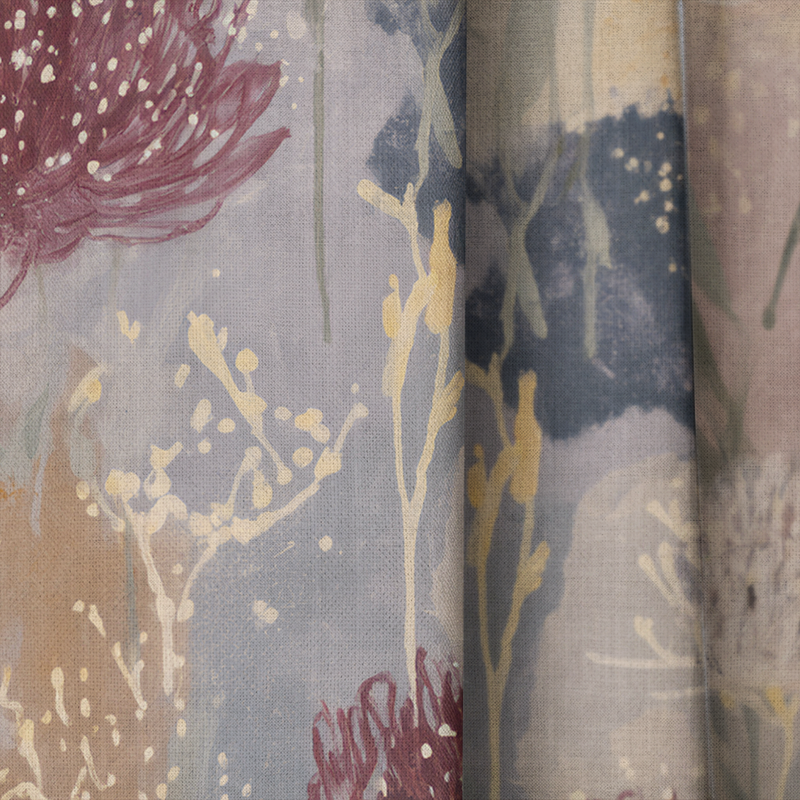 The Muted Meadow - Drapery — close up