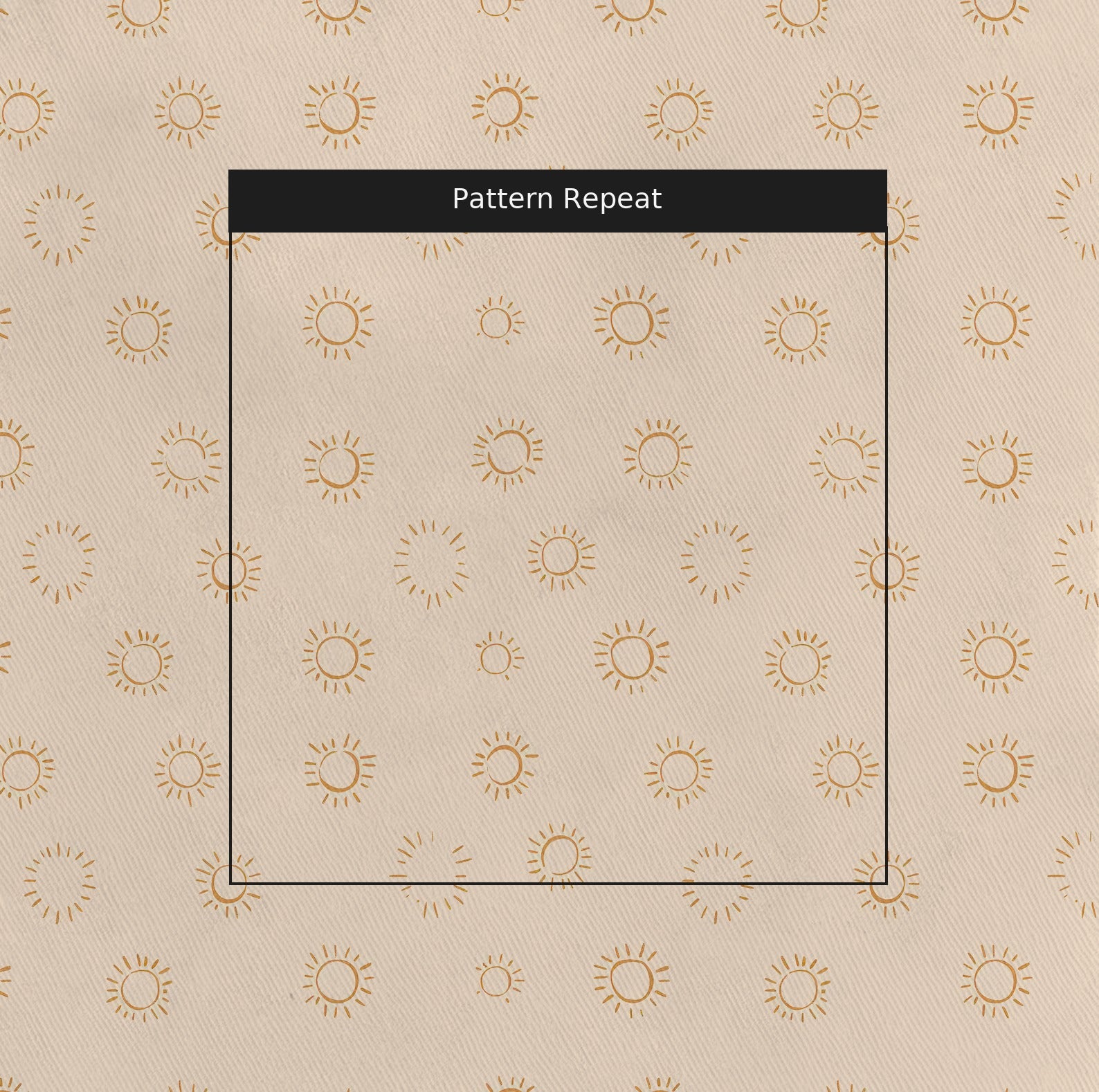 Golden Glow Fabric by the Yard — pattern repeat