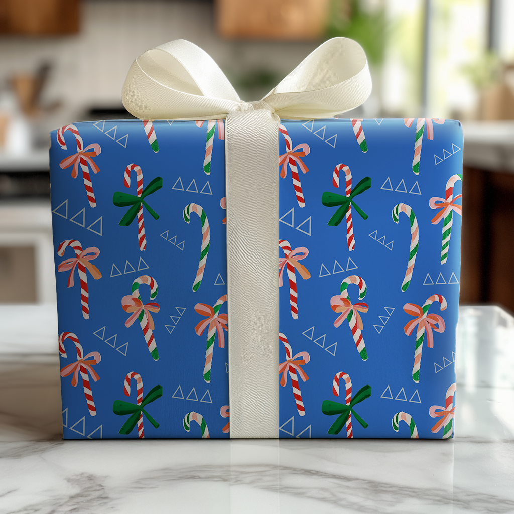 Delta Candy Canes - Wrapping Paper
