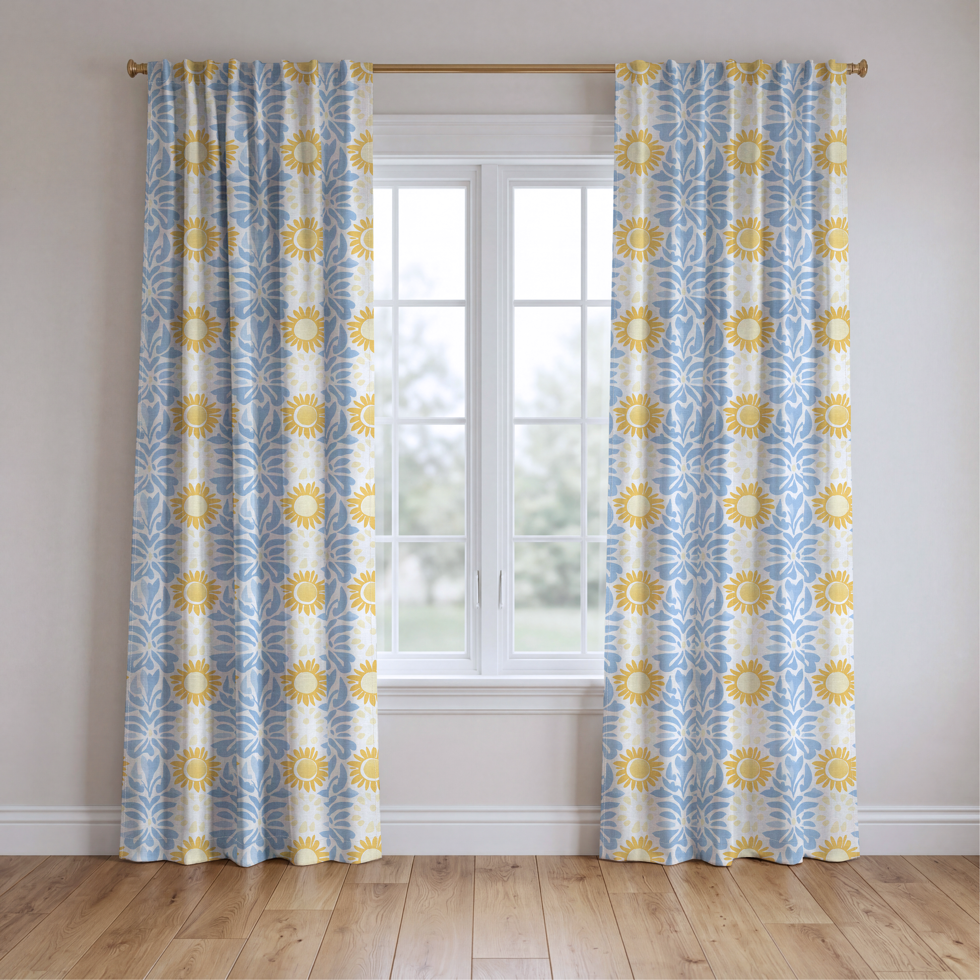 April - Drapery — two panels