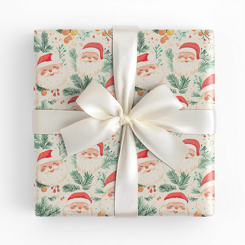 Smiley Santa - Wrapping Paper