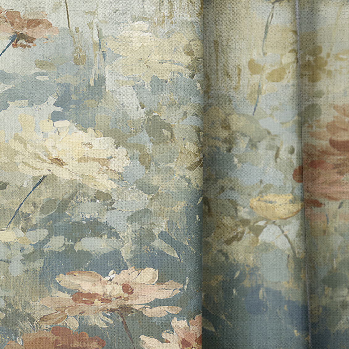 Grand Daisies - Drapery — close up