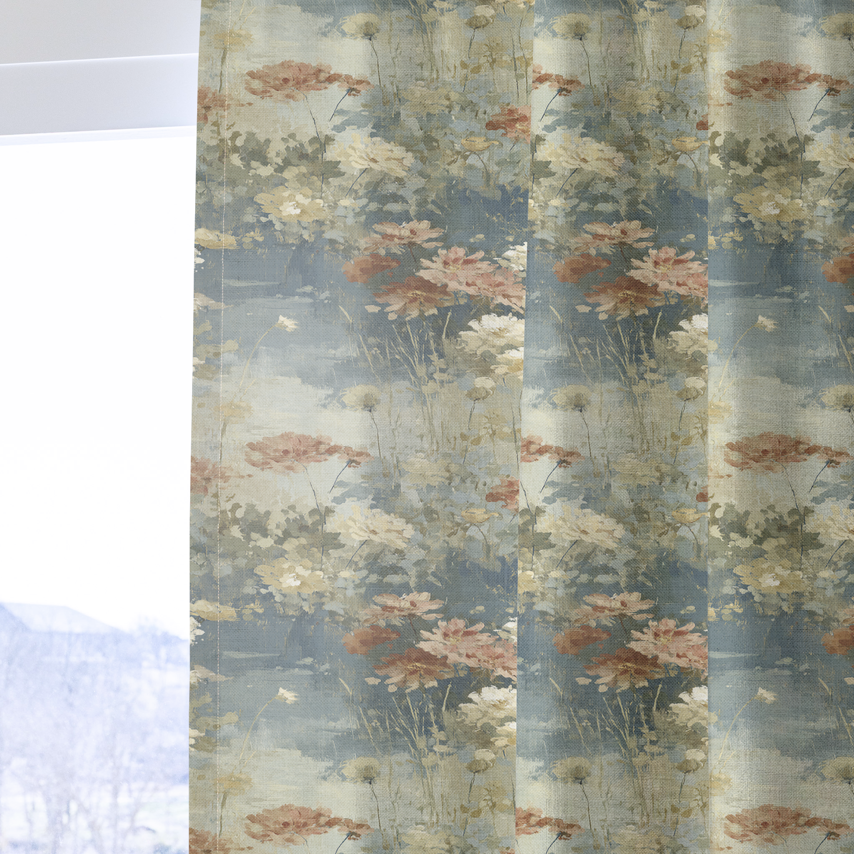 Grand Daisies - Drapery — one panel