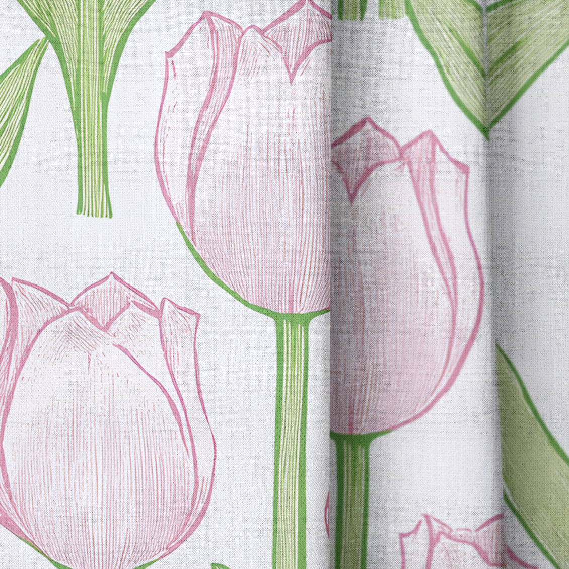 Tulip Meadow - Drapery — close up