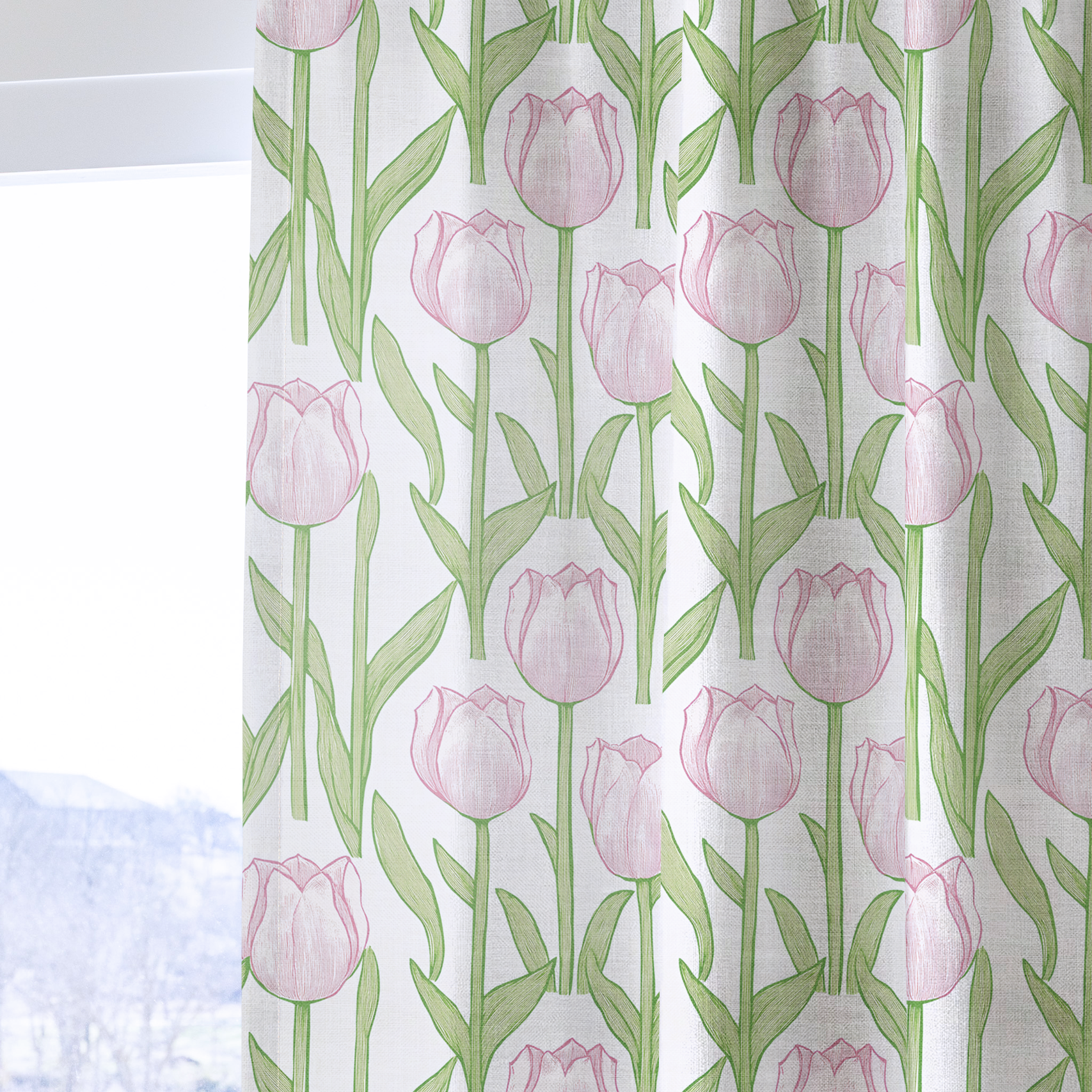Tulip Meadow - Drapery — one panel