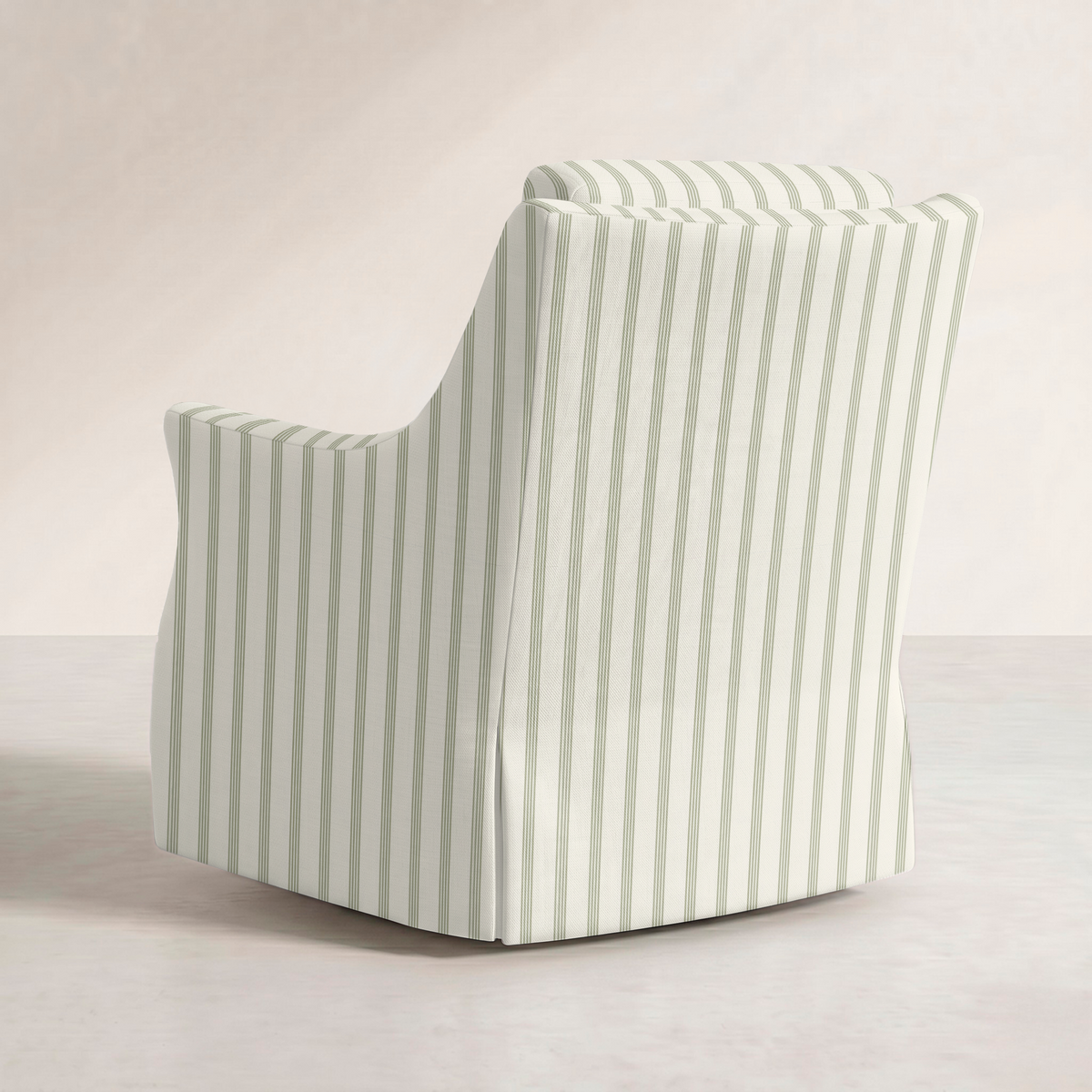 The Eleanor Chair in Orange County Olive Stripes