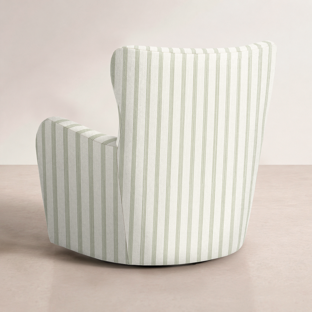 The Winston Chair in Orange County Olive Stripes