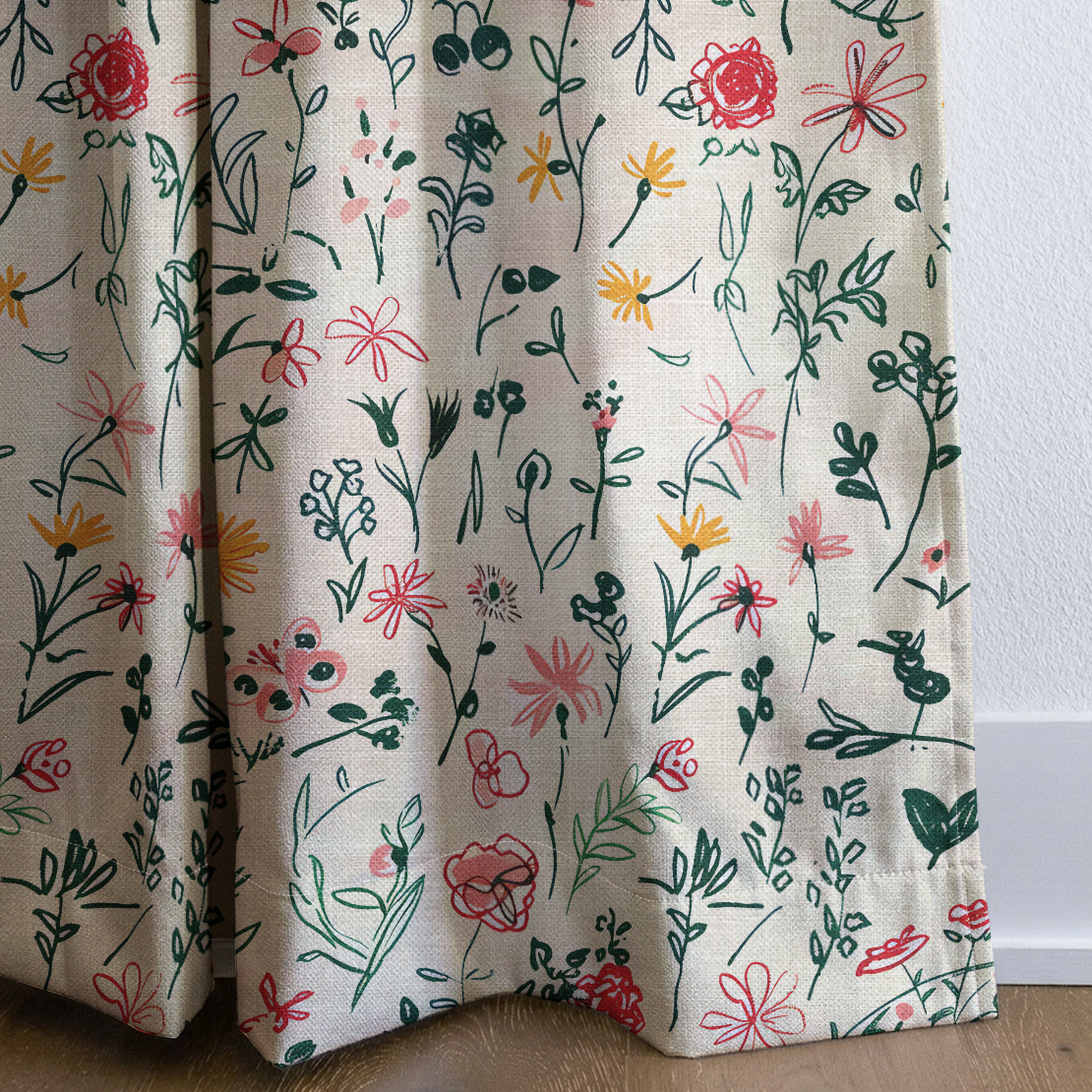 Ruby - Drapery — corner closeup