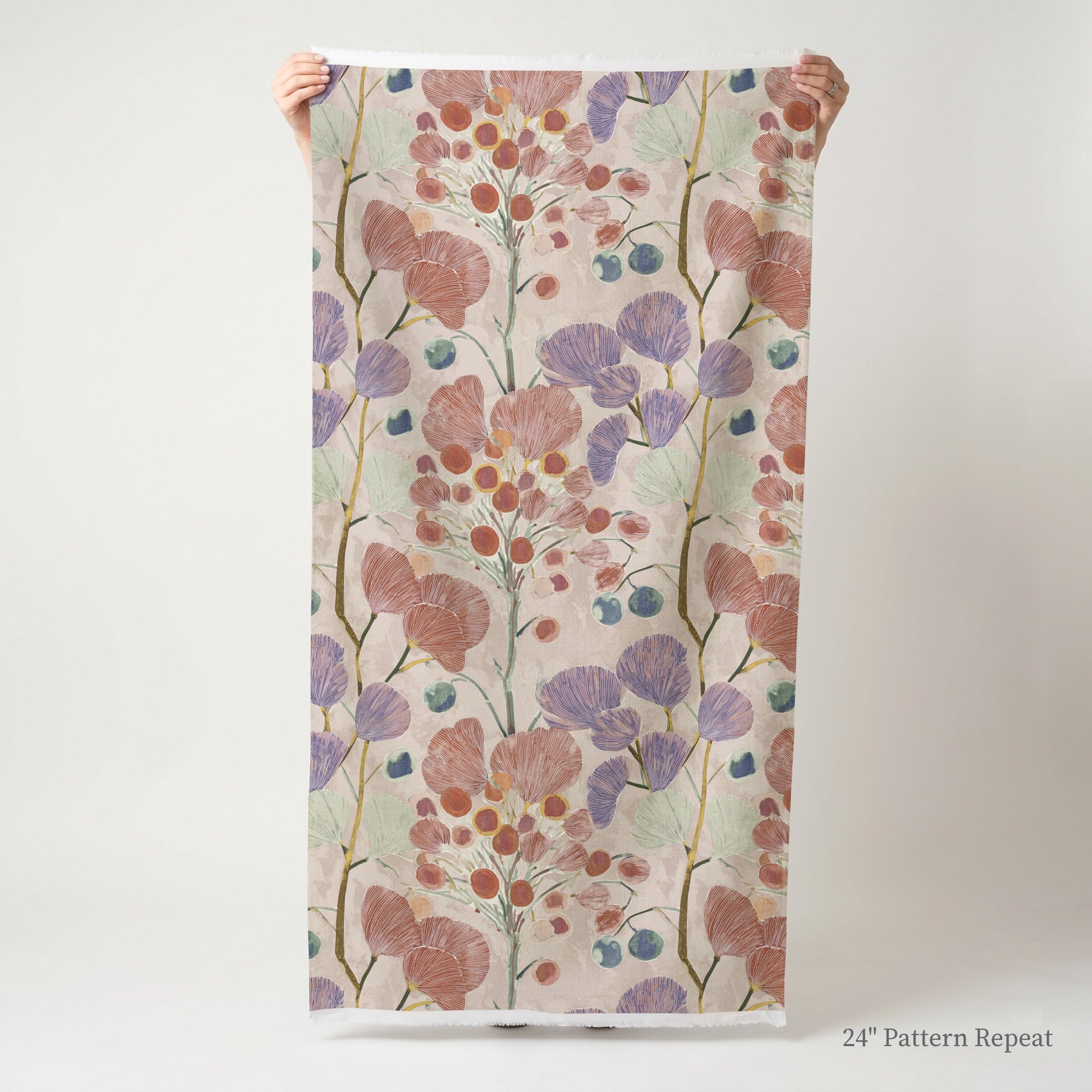 Plum Blossom Fabric by the Yard