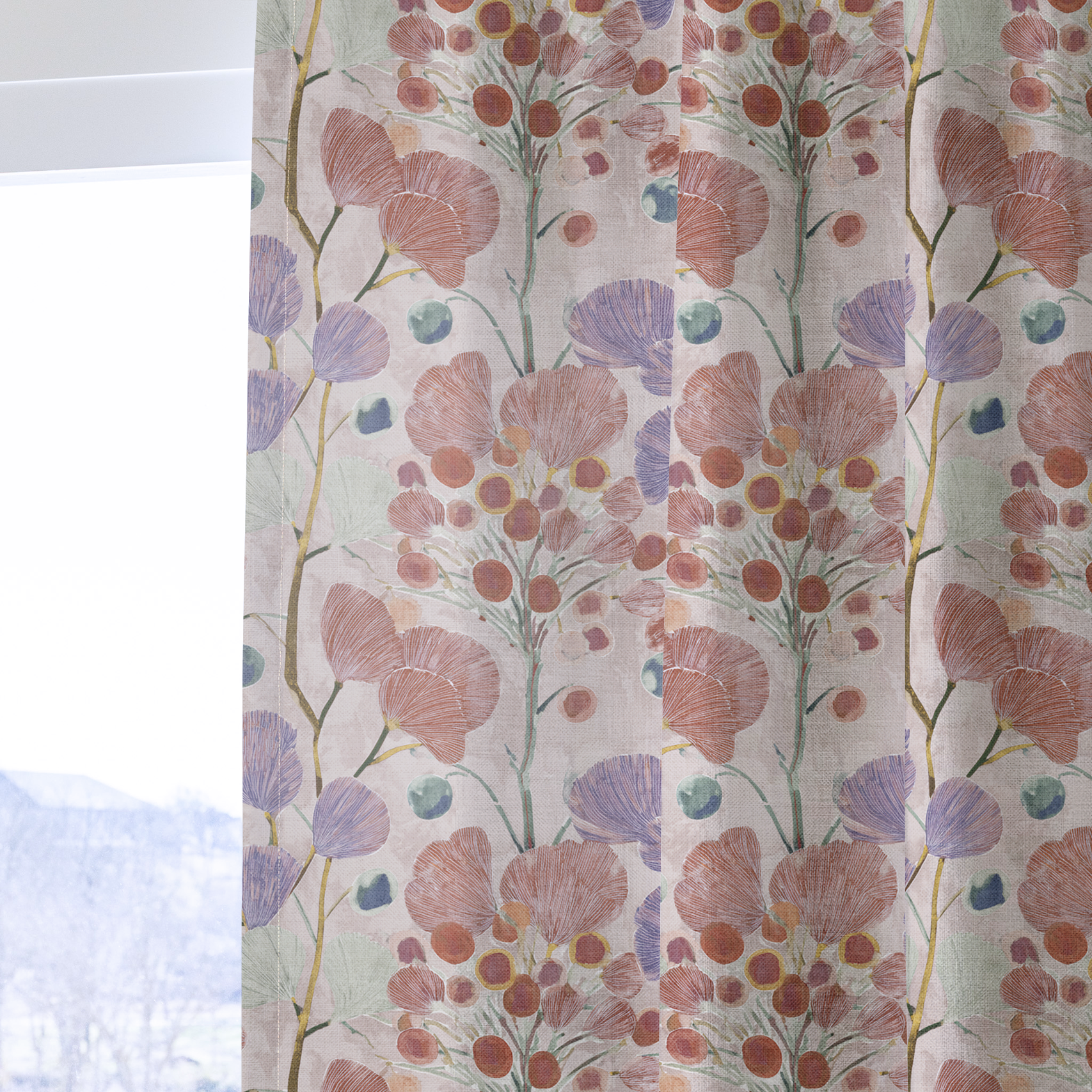 Plum Blossom - Drapery — one panel