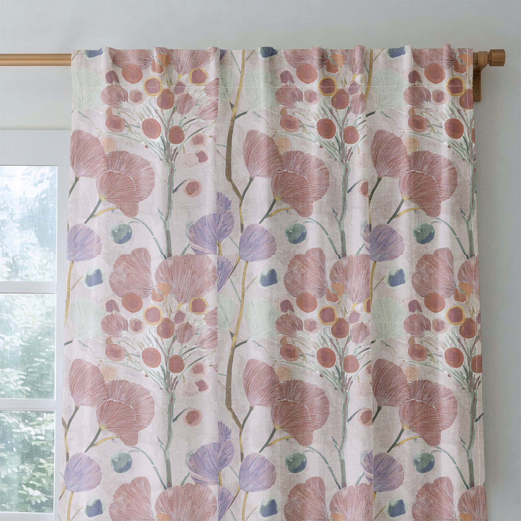 Plum Blossom - Drapery — rod