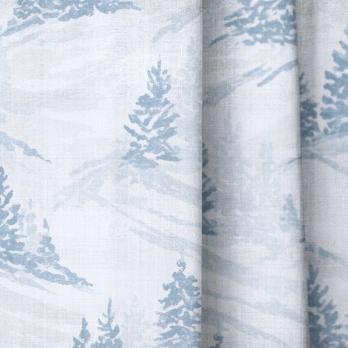 Snowy Slopes - Drapery — close up