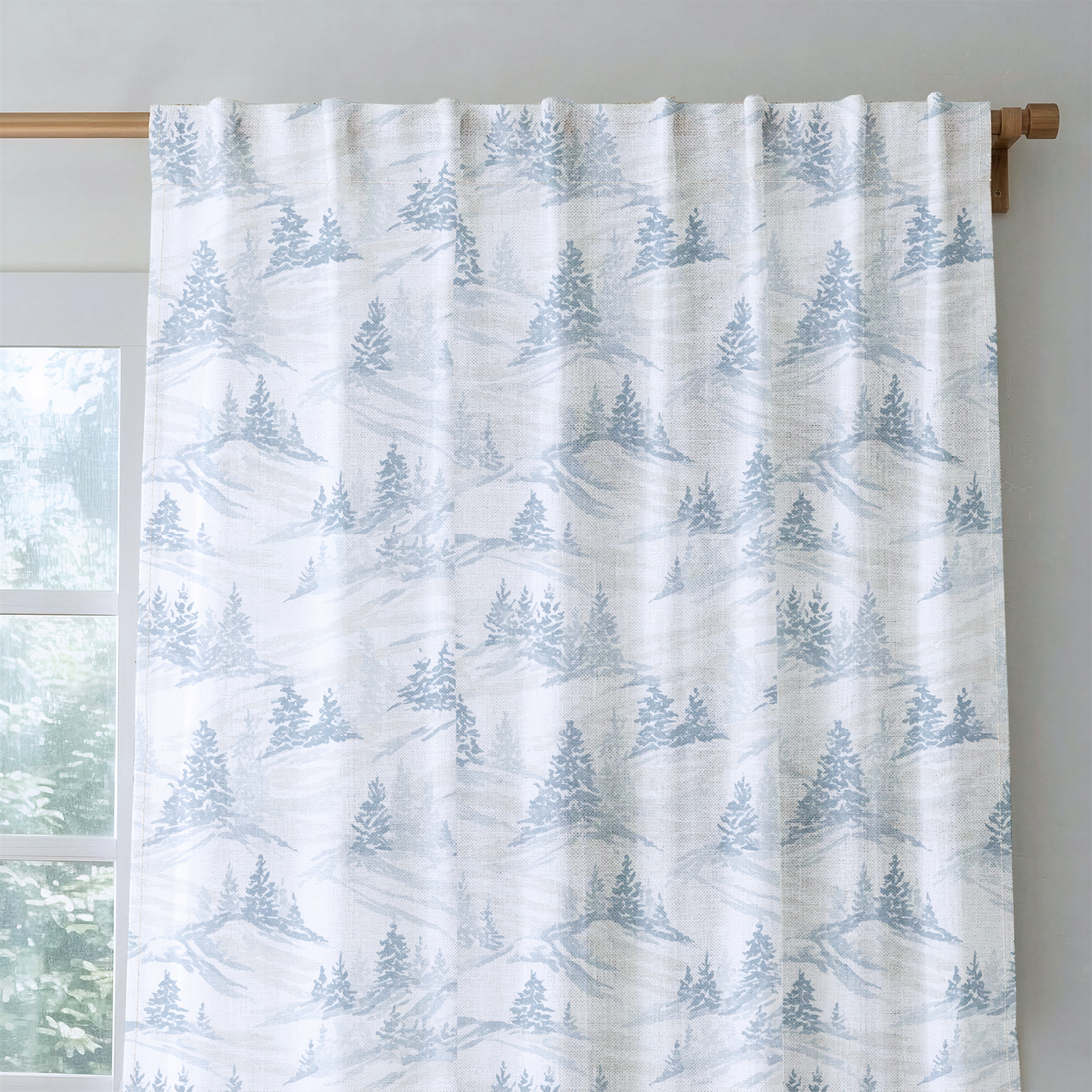 Snowy Slopes - Drapery — rod