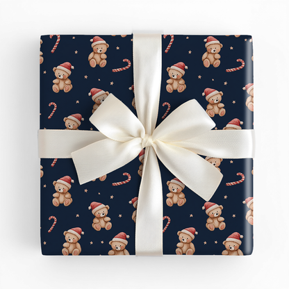 Candy Cane Bear - Wrapping Paper