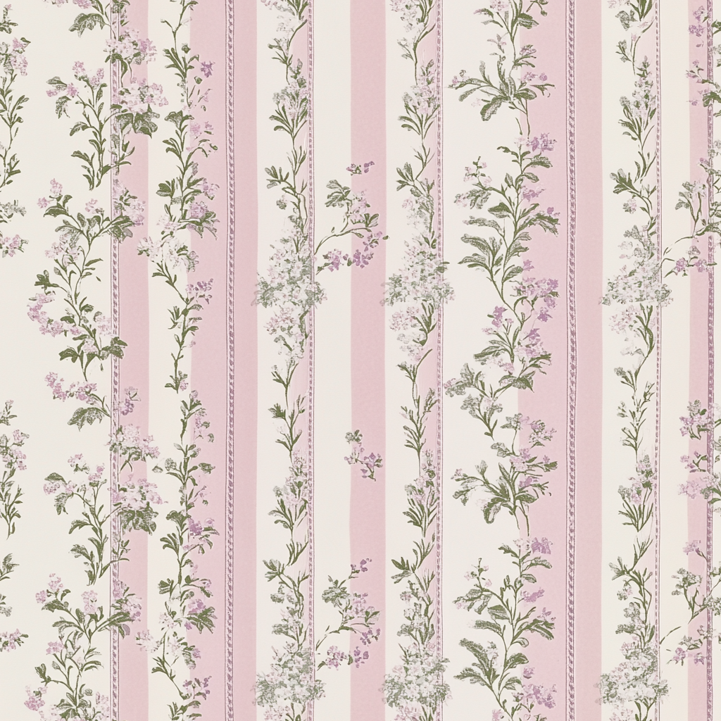 Blooming Stripes Wallpaper