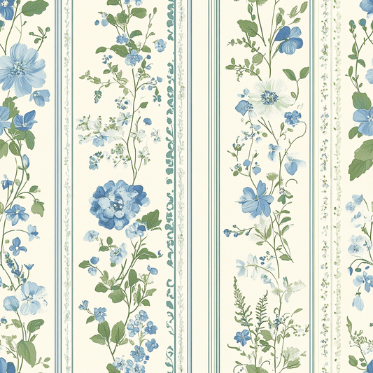 Bluebell Stripe Wallpaper