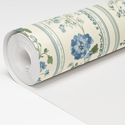 Bluebell Stripe Wallpaper