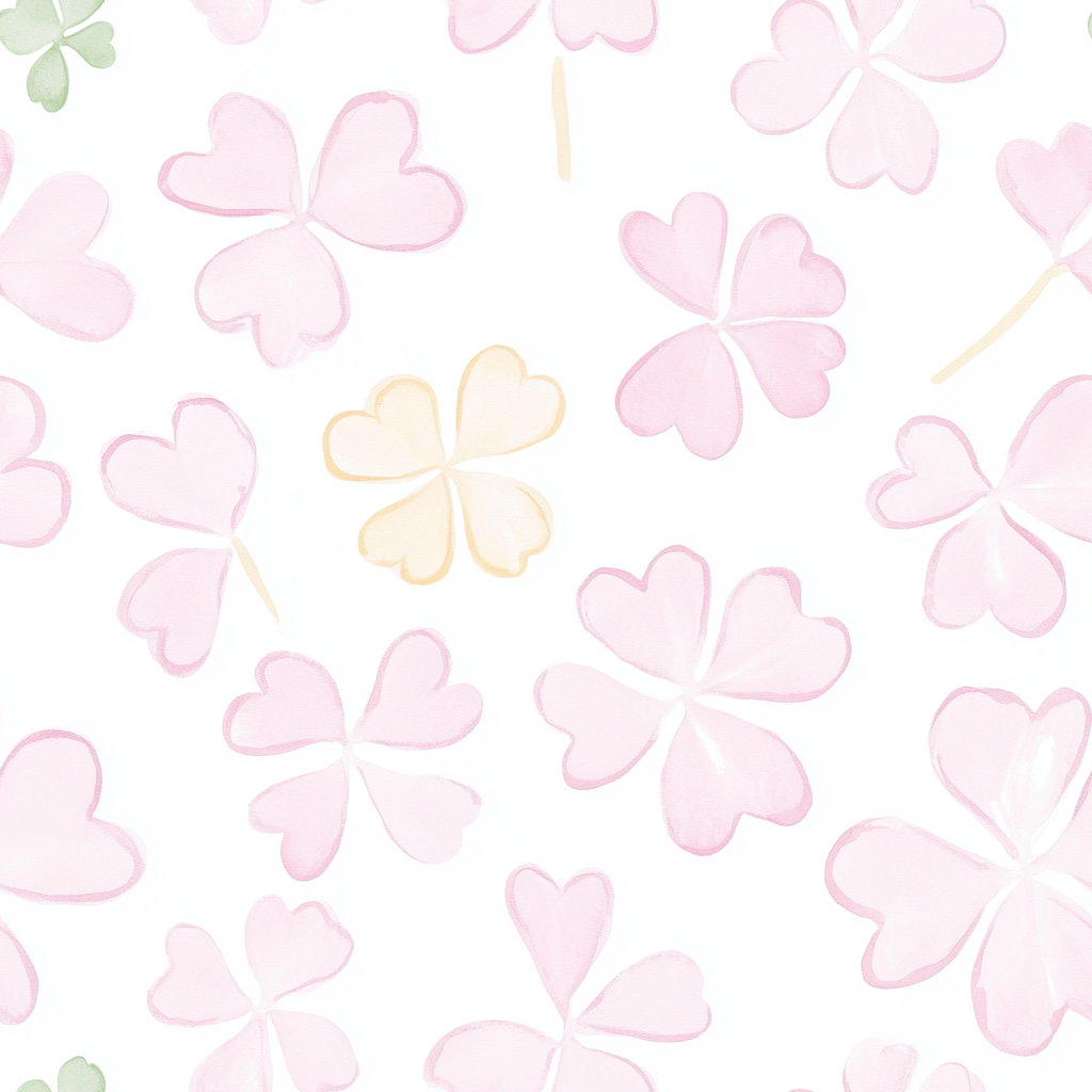 Blushing Shamrocks Wallpaper