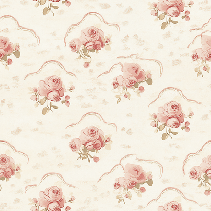 Floral Cameo Wallpaper