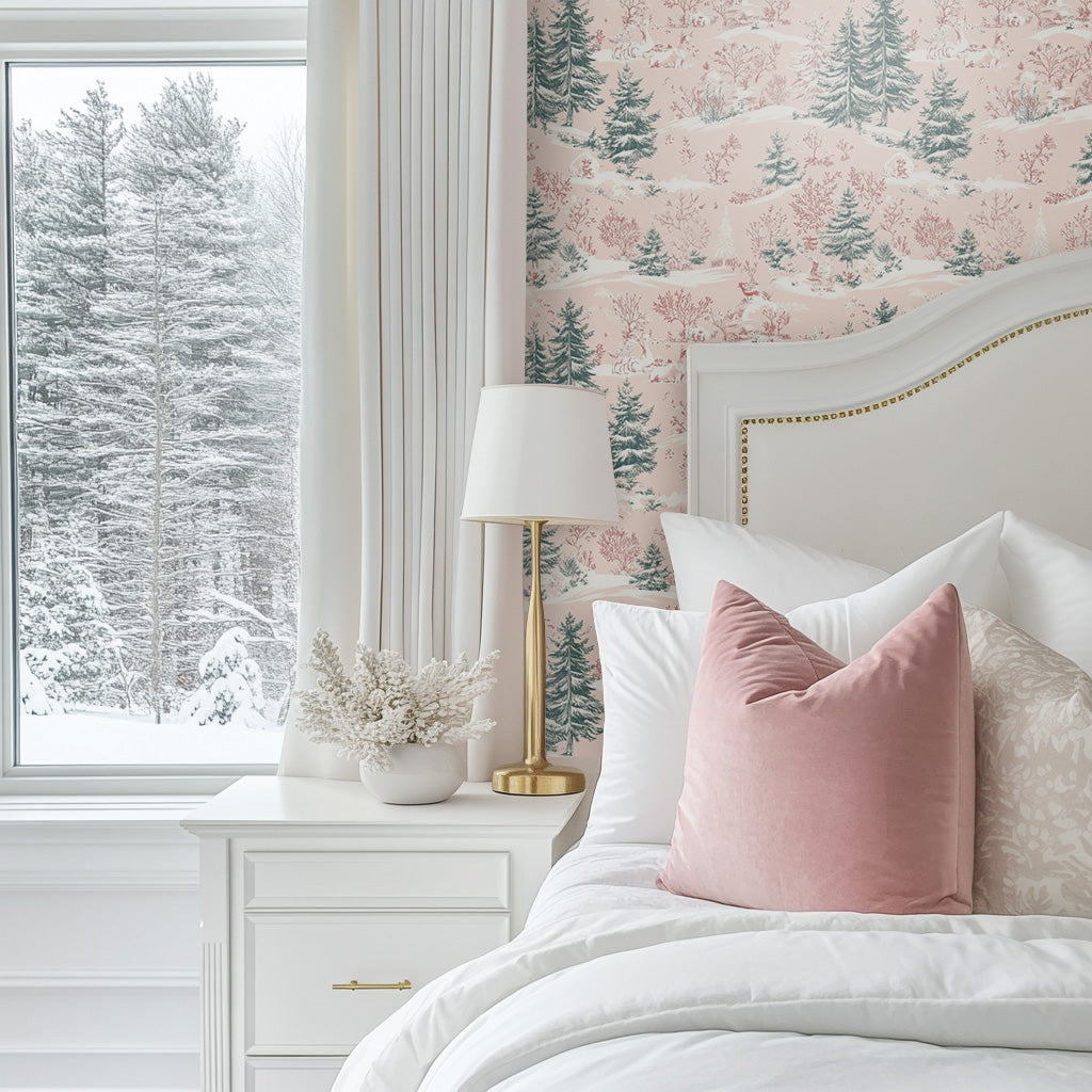 Pastel Frost Toile Wallpaper