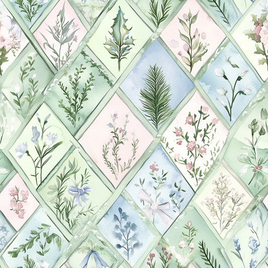 Winter's Patchwork Wallpaper