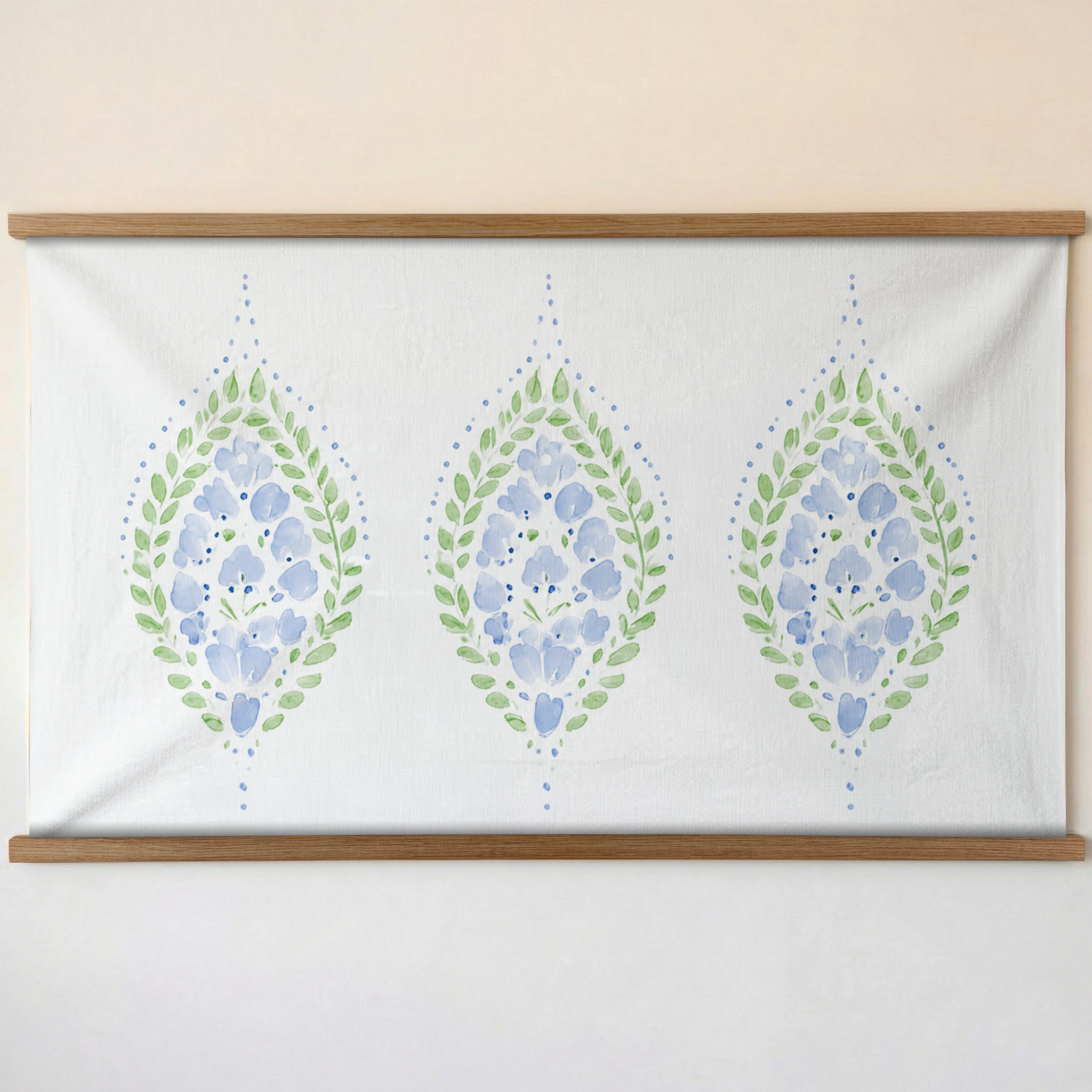 Leaf Me Be Cloud Medallions Study - Tapestry