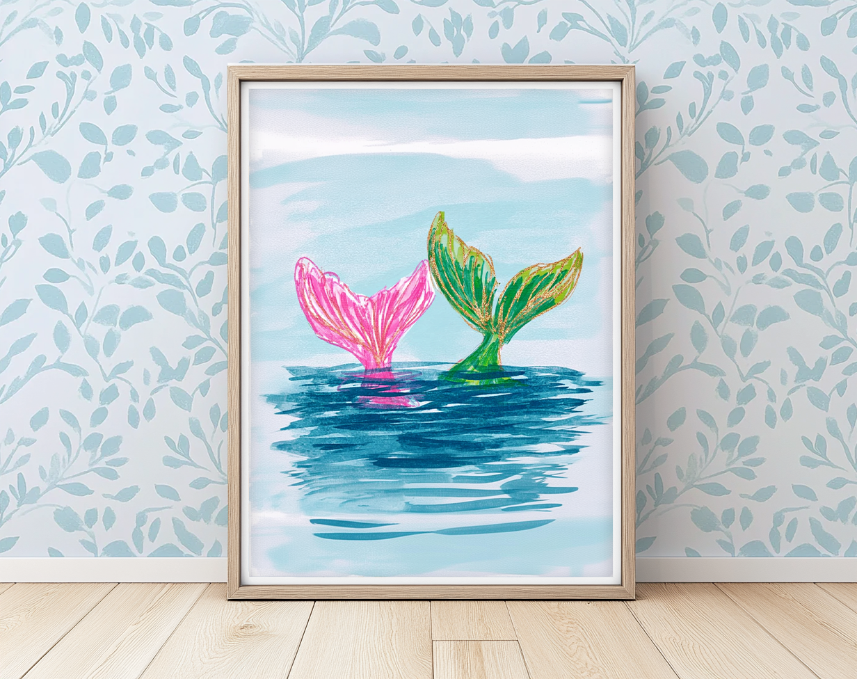 Let's Play Mermaids - Art Print