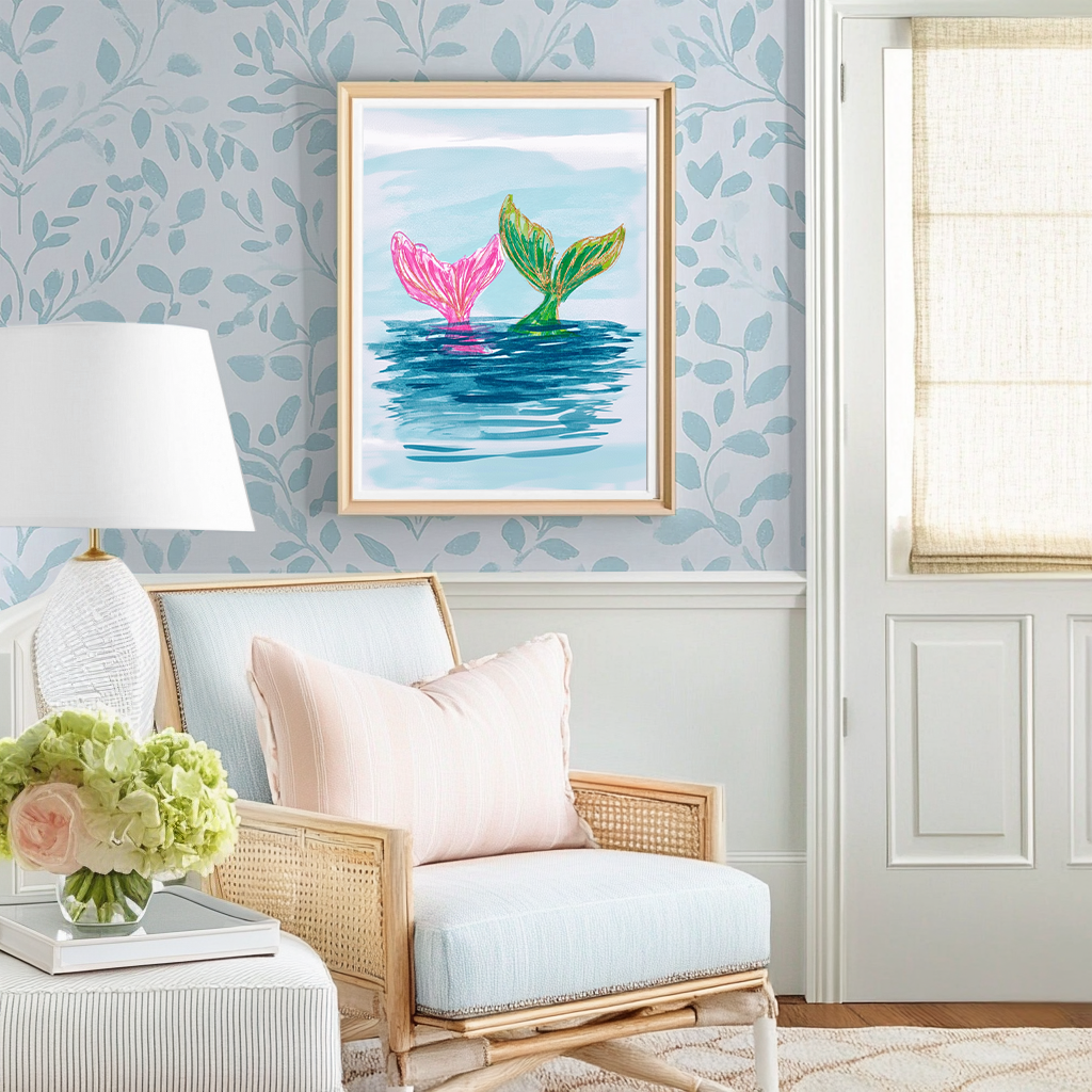 Let's Play Mermaids - Art Print