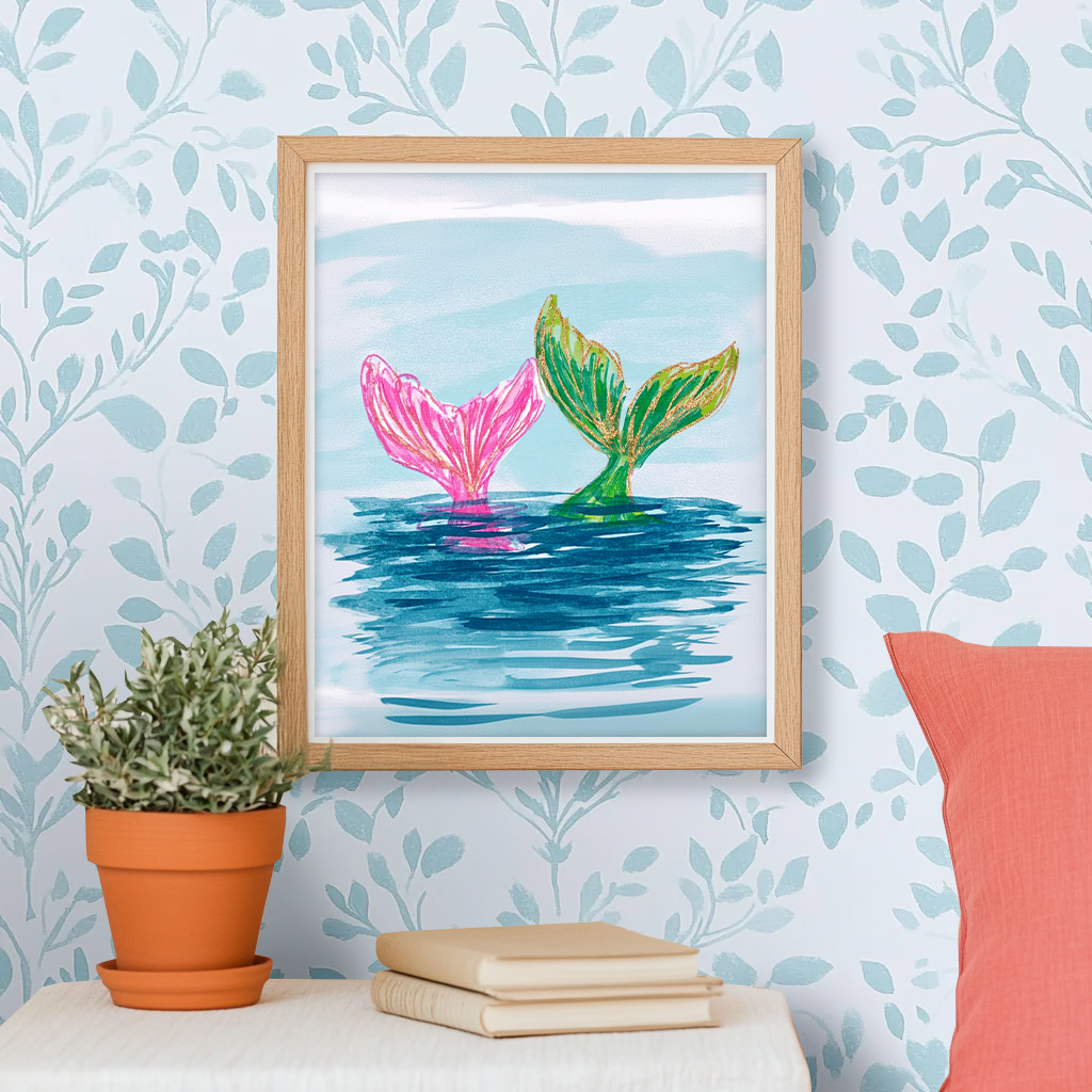 Let's Play Mermaids - Art Print