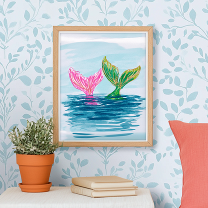 Let's Play Mermaids - Art Print