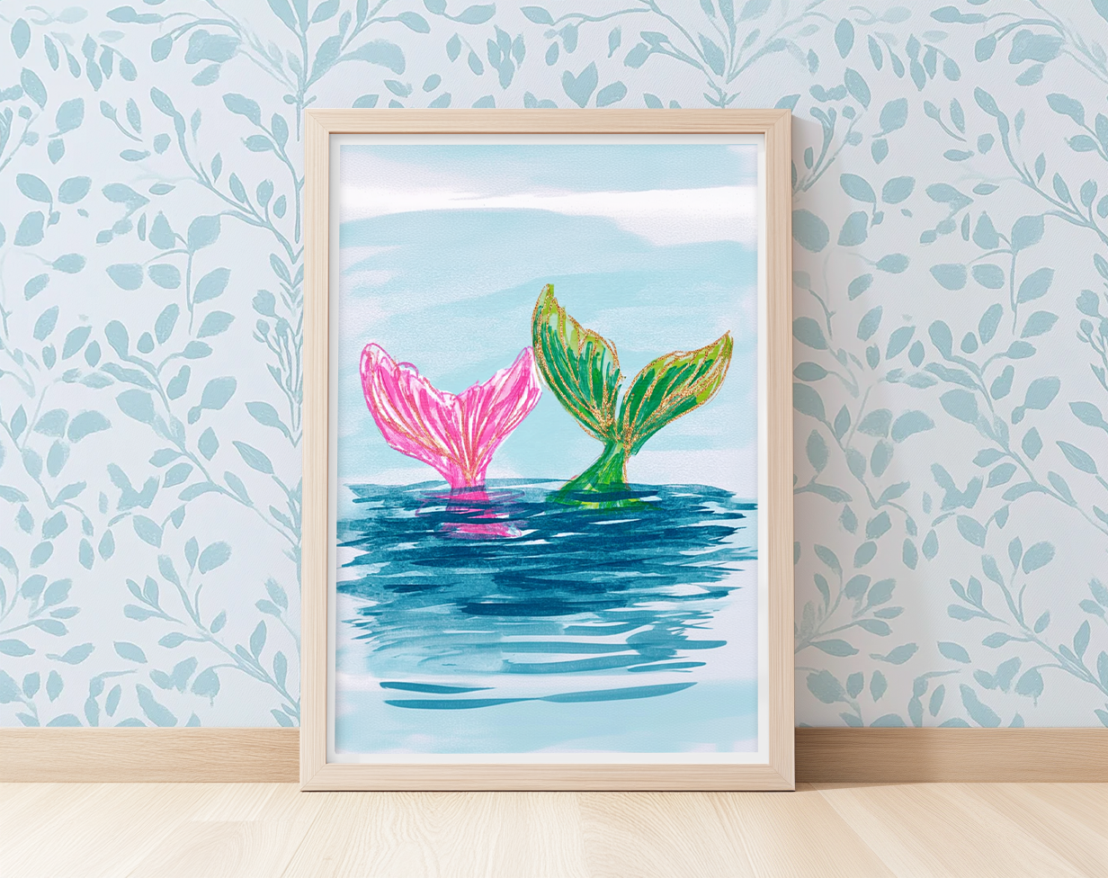 Let's Play Mermaids - Art Print
