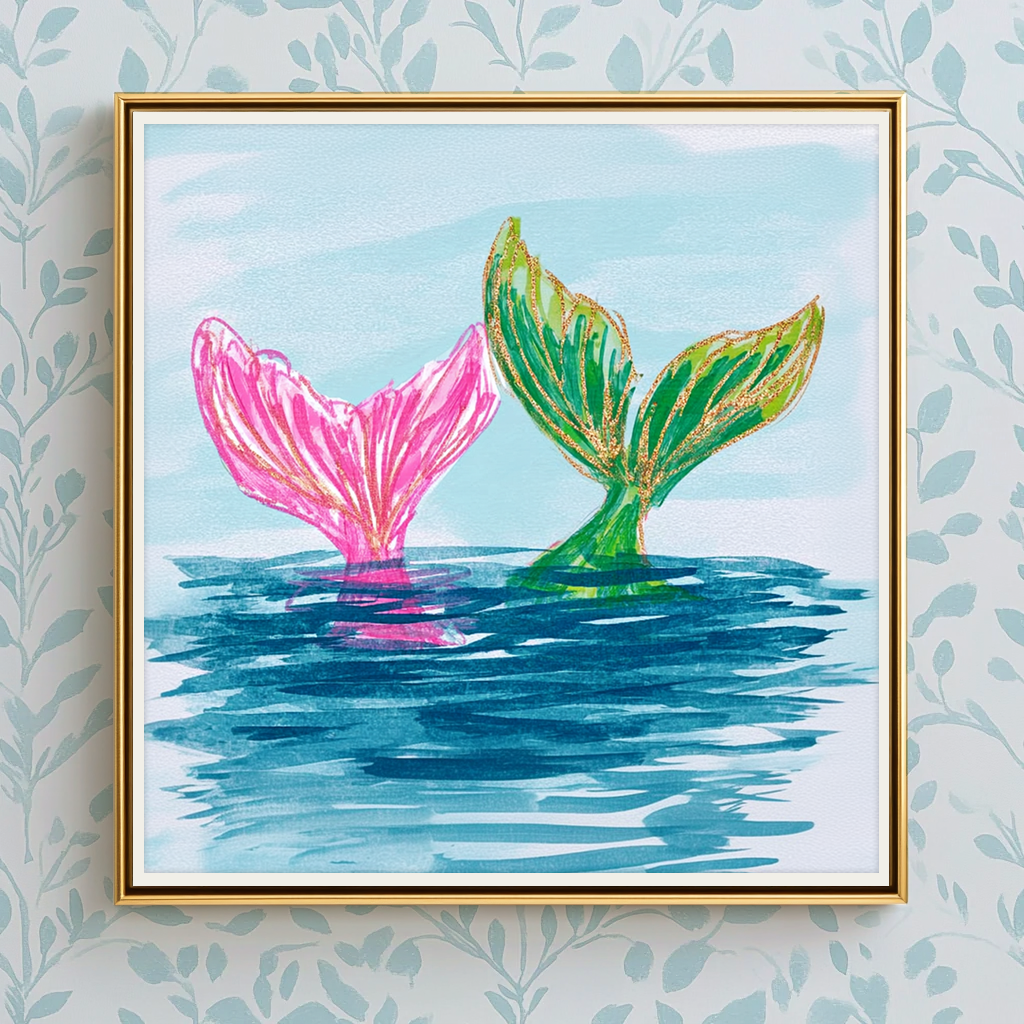 Let's Play Mermaids - Art Print