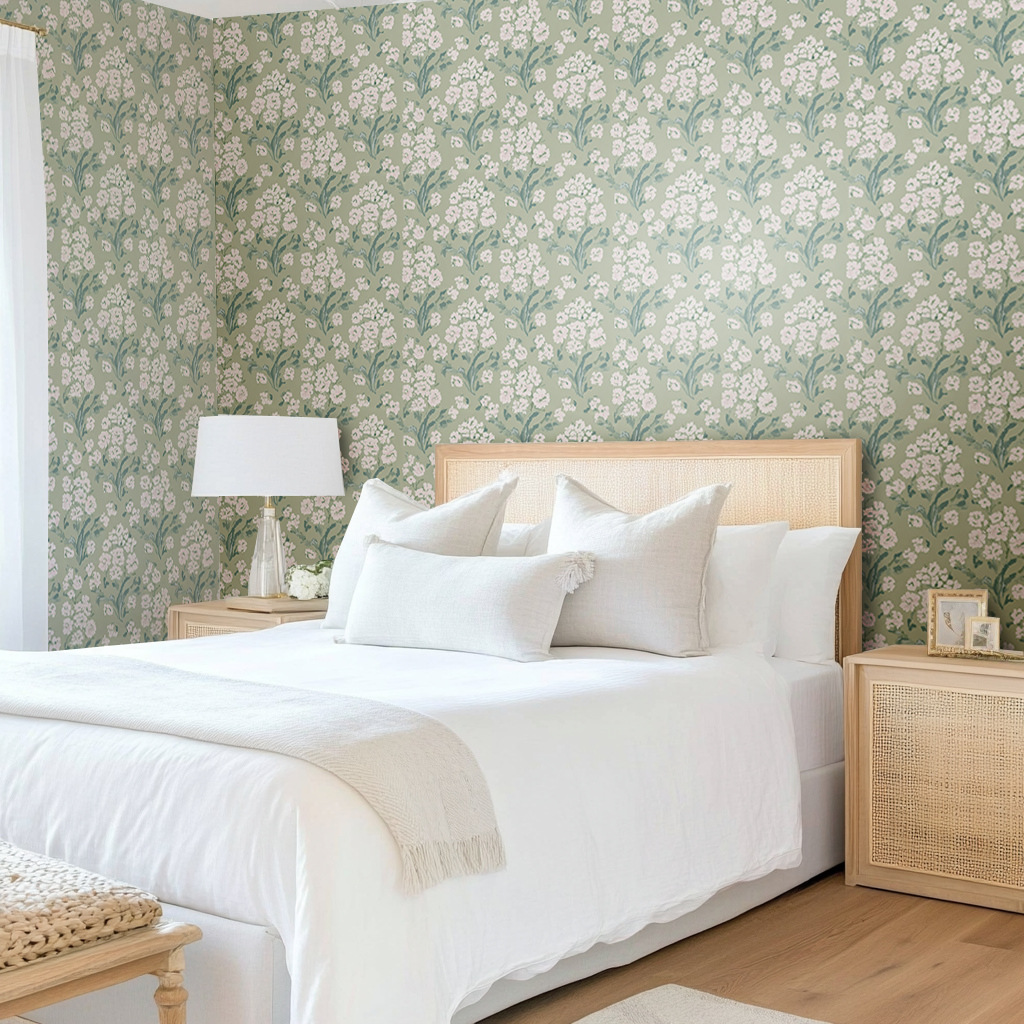 Linen Bloom Wallpaper