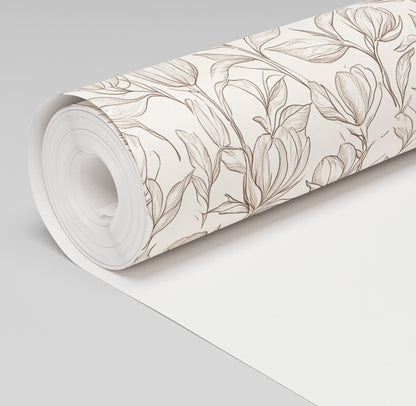 Magnolia Sketch Wallpaper