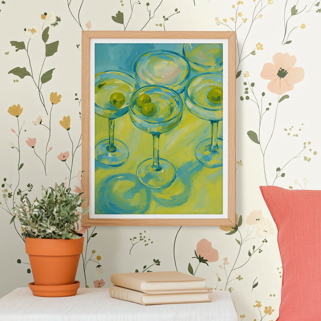 5 Dirty Martinis - Art Print