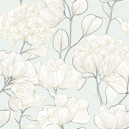 Mint Hydrangea Wallpaper