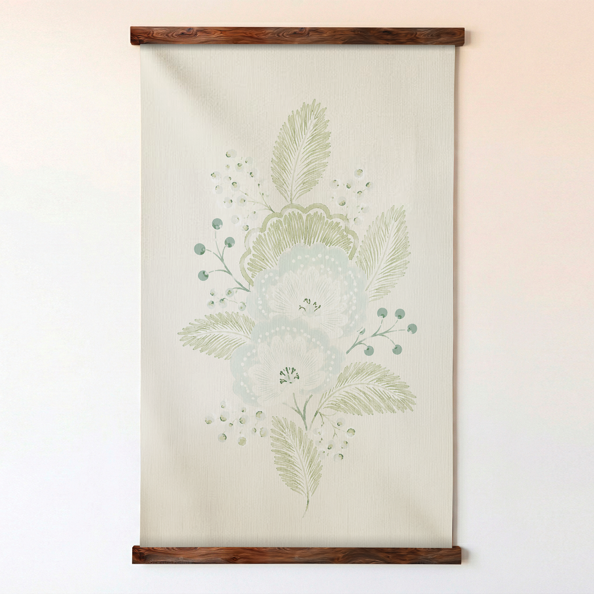 Mint To Be Ivory Botanica - Tapestry