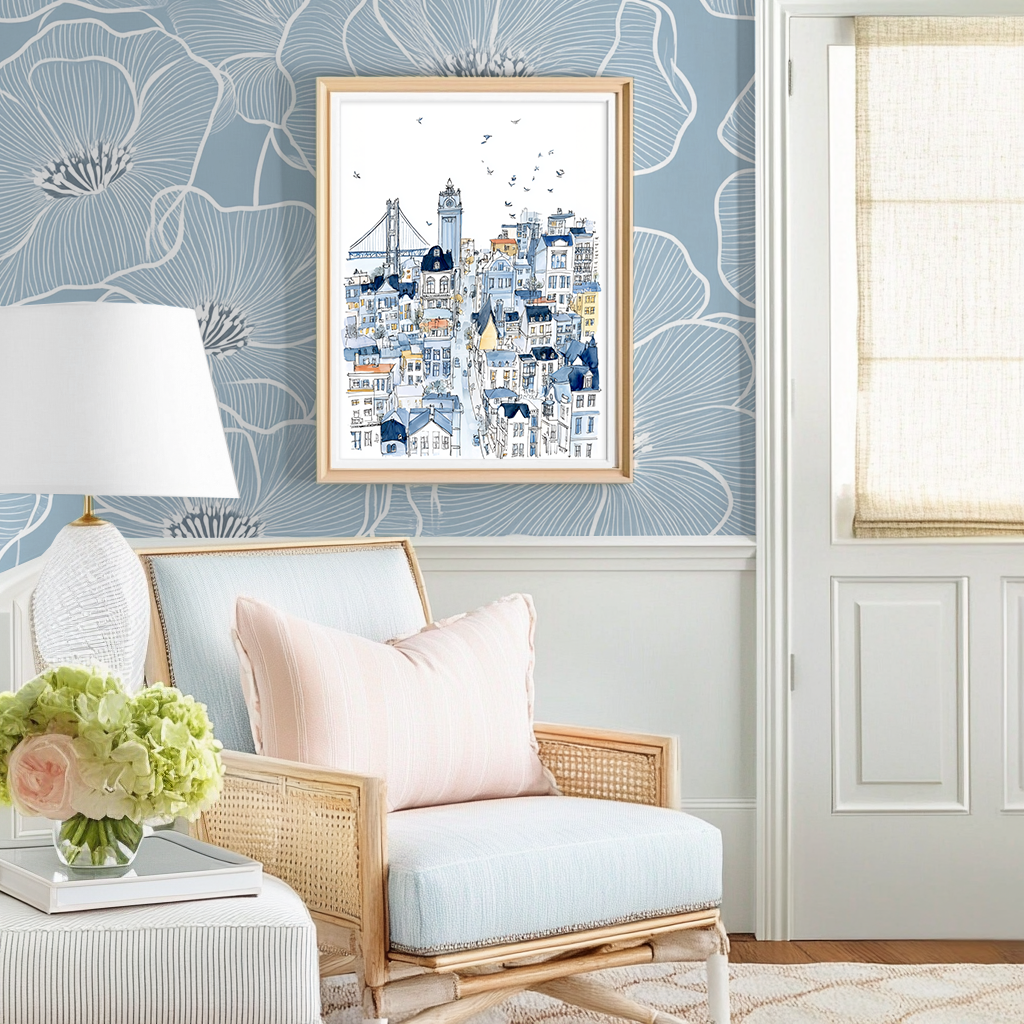 Navy San Francisco -  Art Print