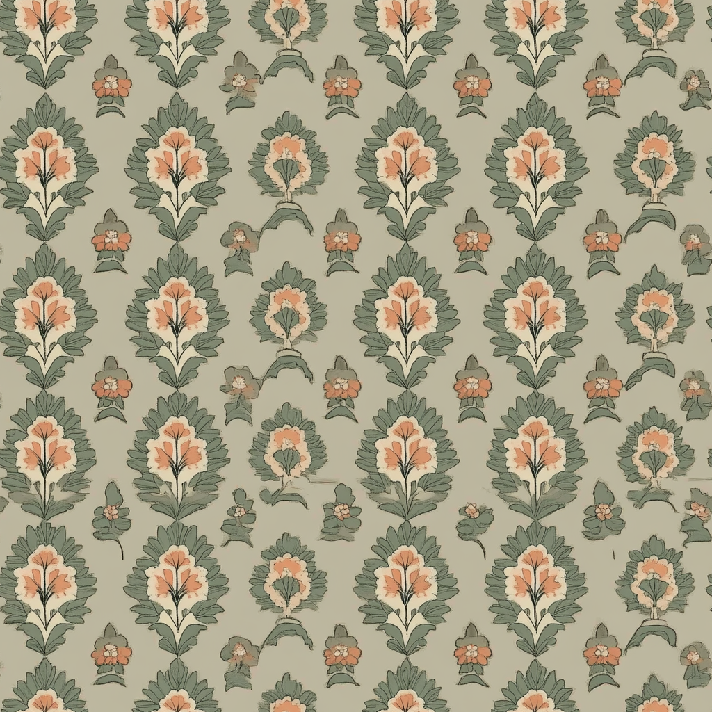 Olive & Peach Wallpaper