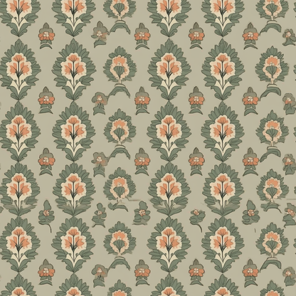 Olive & Peach Wallpaper