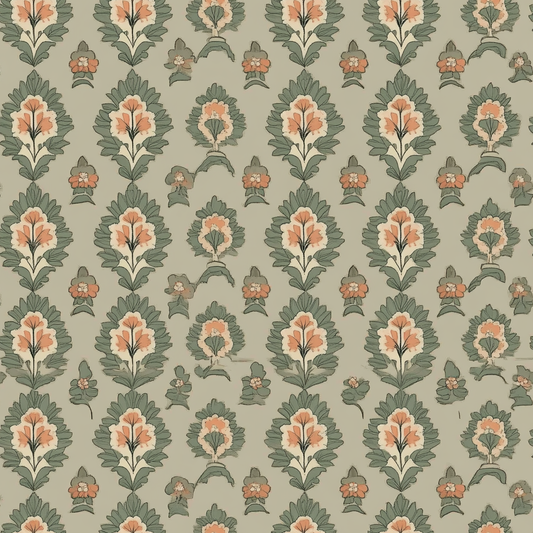 Olive & Peach Wallpaper