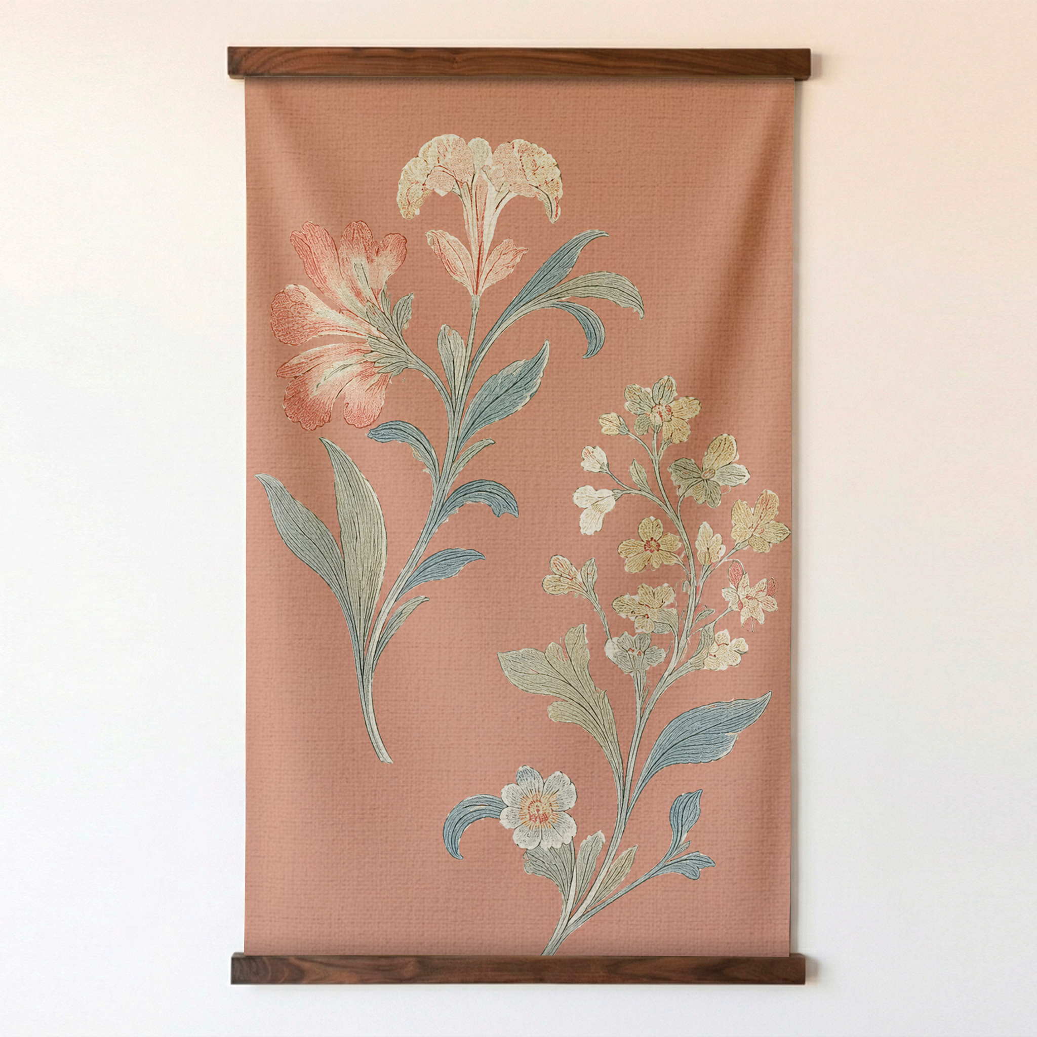Orange County Terracotta Botanical Study - Tapestry