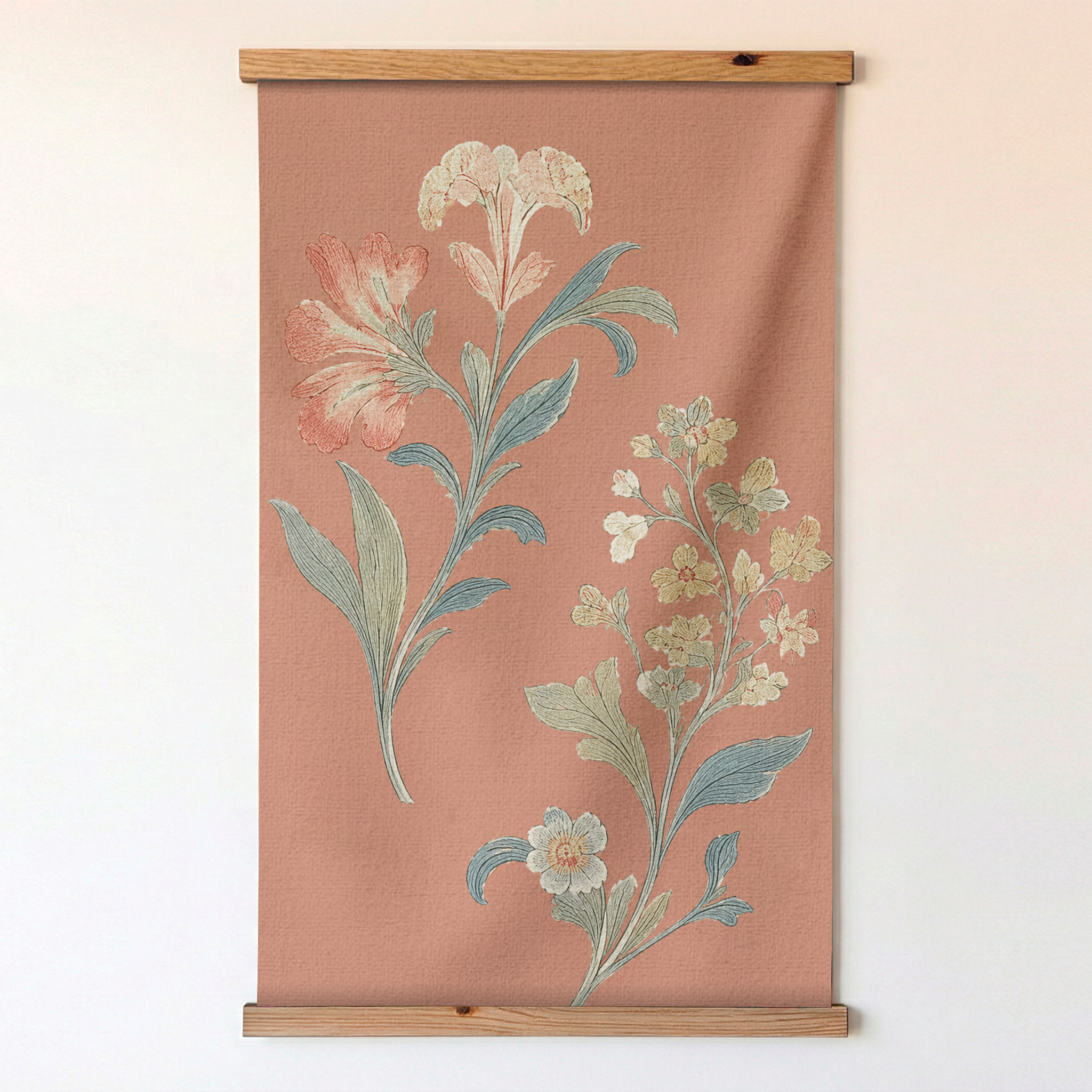 Orange County Terracotta Botanical Study - Tapestry